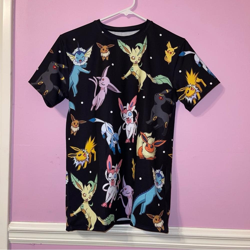 Blackmilk pokemon eeveelution top shirt sylveon vaporeon eevee fairy goth gothic - Picture 2 of 5